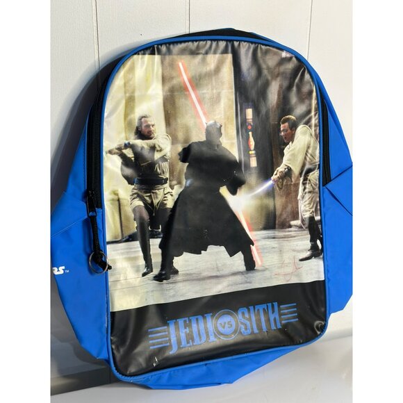 VTG 1999 Star Wars The Phantom Menace Backpack Jedi vs Sith Obi-Wan Kenobi 15.5" - Picture 3 of 8